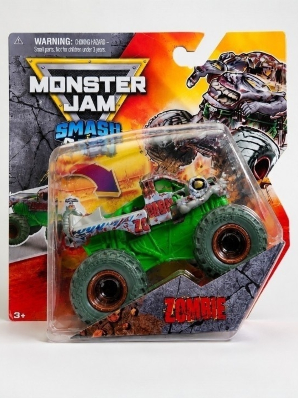 Smash & Bash Zombie,1:64 Scale Die-Cast Truck with Interactive Crash Feature